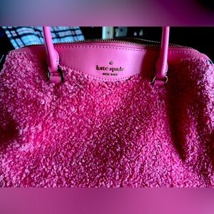 Kate Spade pink fuzzy purse